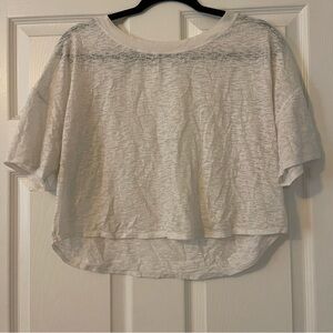Lululemon Athletica White Boxy Crop